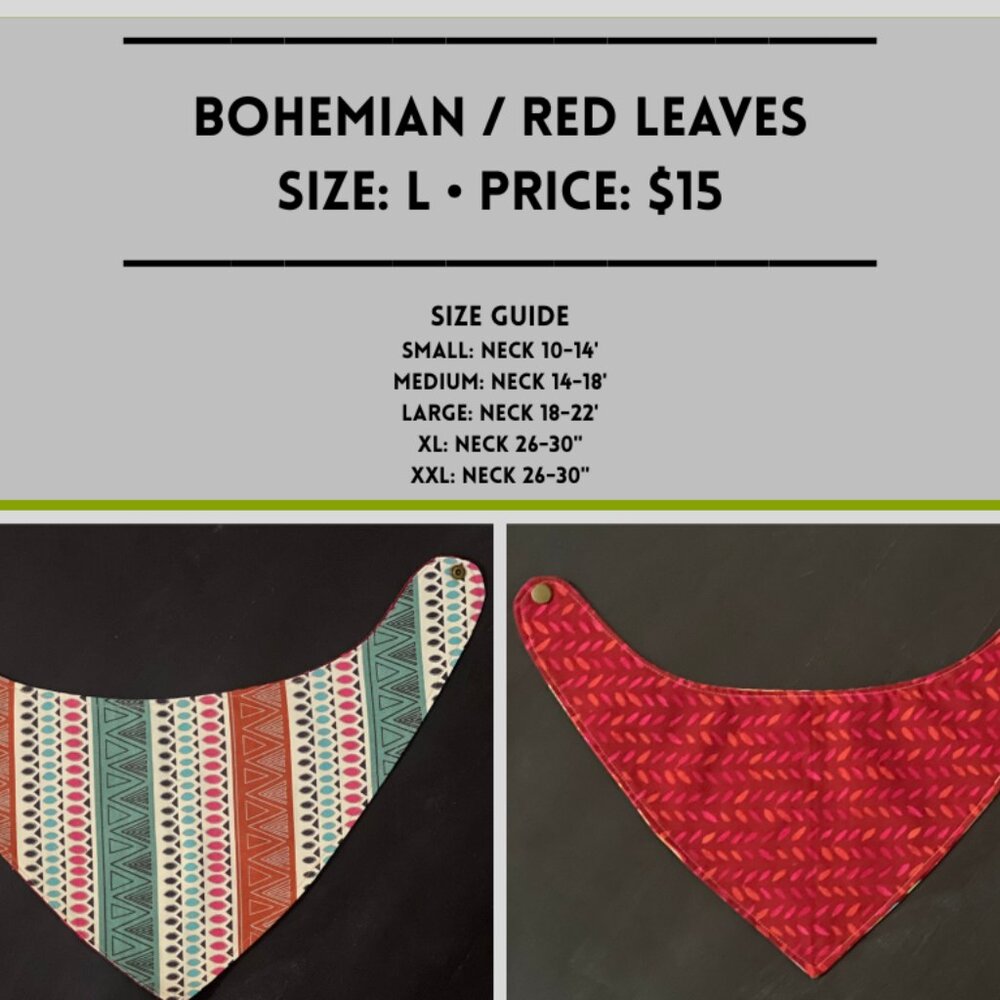 *NOW $7* Bohemian Bandana- Large 18-22"